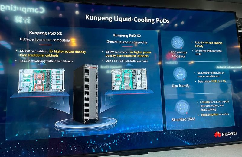 Abbildung 26: Im Herbst stellte Huawei auf der Veranstaltung 'Huawei Cionnect' Pods mit Direct-Chip-Kühlung aus.  (Bild: uo/ Vogel IT-Medien GmbH)