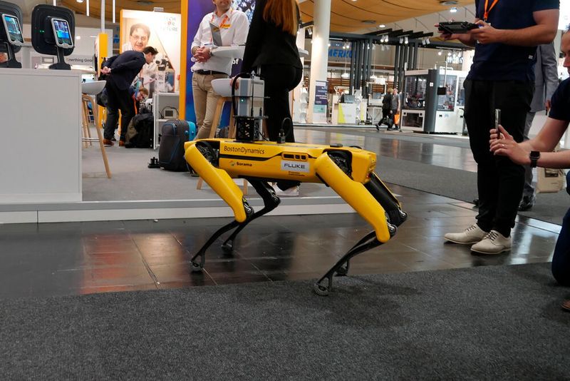 Die Roboter von Boston Dynamic sind vor allem aus den Werbeclips des Unternehmens bekannt, in denen sie zu aktuellen Songs das Tanzbein schwingen. Doch die Roboter können natürlich mehr als das und werden etwa zum Vermessen oder Überwachen eingesetzt.  (Bild: Sandro Kipar)