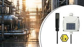 Robuste Klimaüberwachung in Ex-Zonen: Der kombinierte Temperatur- und Feuchtesensor von Telemeter Electronic ist für den Einsatz in ATEX-Zone 2 zertifiziert und sichert Prozesse auch bei hoher Sommerfeuchte zuverlässig ab. (Bild: Telemeter Electronic)