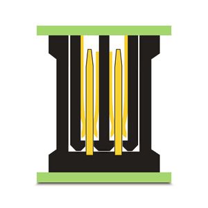 Bild 2a  Klassischer Doppel- und Single-Beam-Kontakt(Bild:  Phoenix Contact)