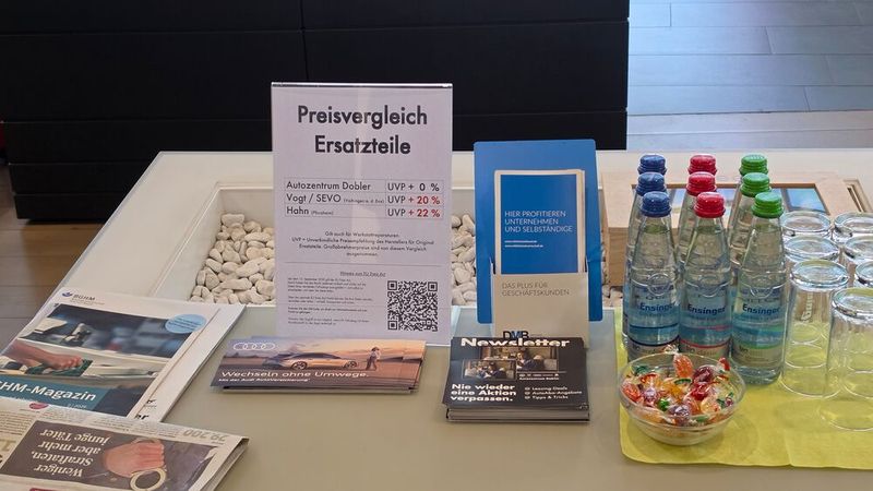 Werteorientierung ist eine Haltung, der Wettbewerb geht natürlich weiter. Das Autozentrum Dobler vermarktet sich offensiv. (Bild: Jonas Blank)