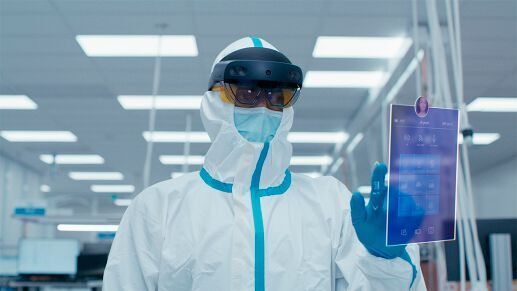 Die Industrial Edition der Hololens 2 ist für den Einsatz in Reinräumen zertifiziert. (Microsoft)