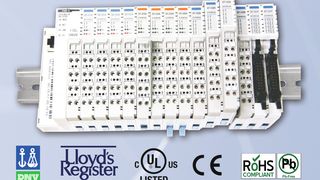 Die Fn-IO-Serie von Wachendorff ist ein Feldbus unabhängiges I/O-System, das durch seinen modularen Aufbau und sein breites Sortiment besonders flexibel eingesetzt werden kann. Abnehmbare Klemmblöcke sparen Zeit bei der Installation, da diese auch bei stehender Verdrahtung vorgenommen werden kann. (Wachendorff)