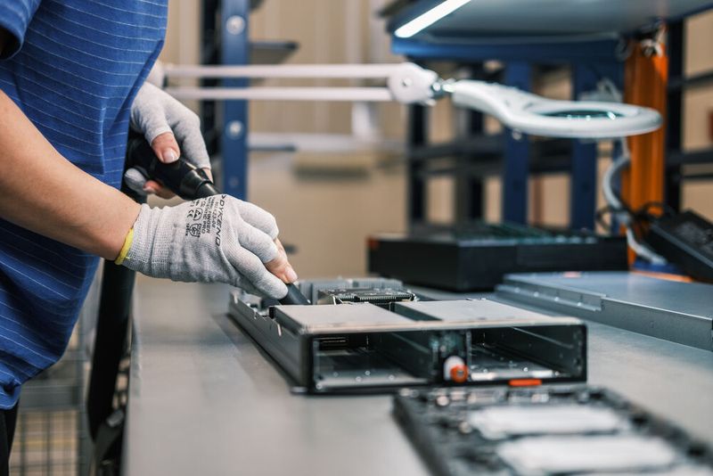 Abbildung 3: Es ist viel Handarbeit notwendig, um bei Foxconn Tschechien die Pure-Storage-Devices zu fertigen. Trotzdem liegt die Fehlerquote unter einer als 'Anekdote' zu bezeichnenden Zahl.  (Bild: Pure Storage)