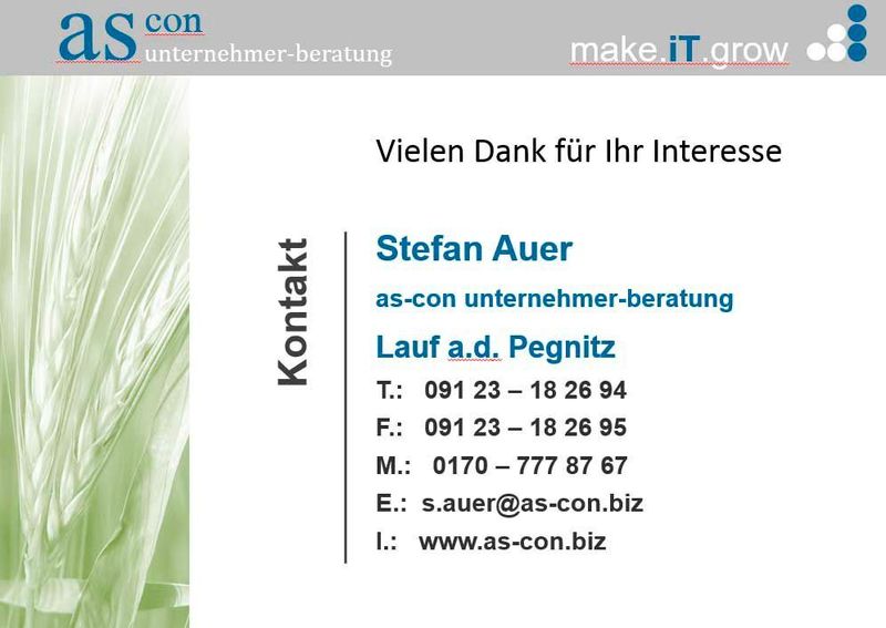 Mehr Informationen finden Sie auf www.as-con.biz (As-con Unternehmer-Beratung)