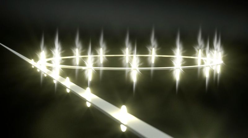 Light pulses in an optical microresonator forming a perfect soliton crystal.  (Second Bay Studios)