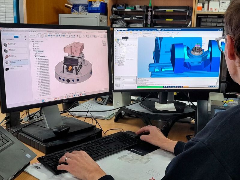 Production Engineer James Humphrey at his Vericut workstation (Source: Vericut)