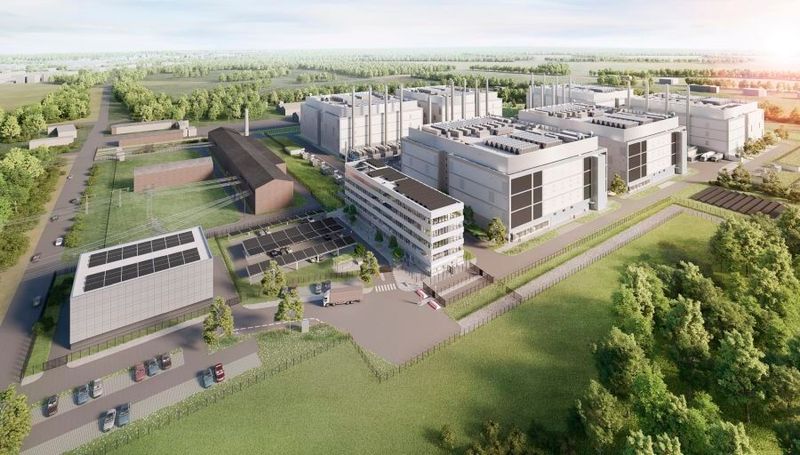 So wird eines der modernsten Rechenzentren in Europa aussehen: Schwarz Digits investiert dafür insgesamt 11 Milliarden Euro im brandenburgischen Lübbenau.(Bild:  Schwarz Digits)
