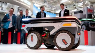 Especially, autonomous transport systems play a prominent role in the Application Park. (Image:German Trade Fair)