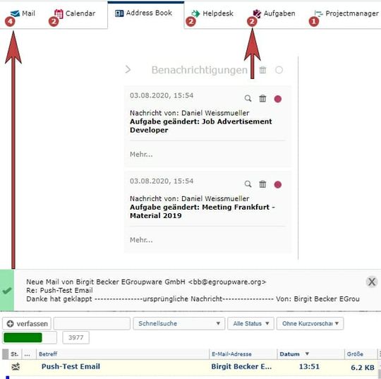 (Das Release 20.1 von EGroupware) enthält einen auf PHP Swoole basierenden Push-Server. (Bild: EGroupware))