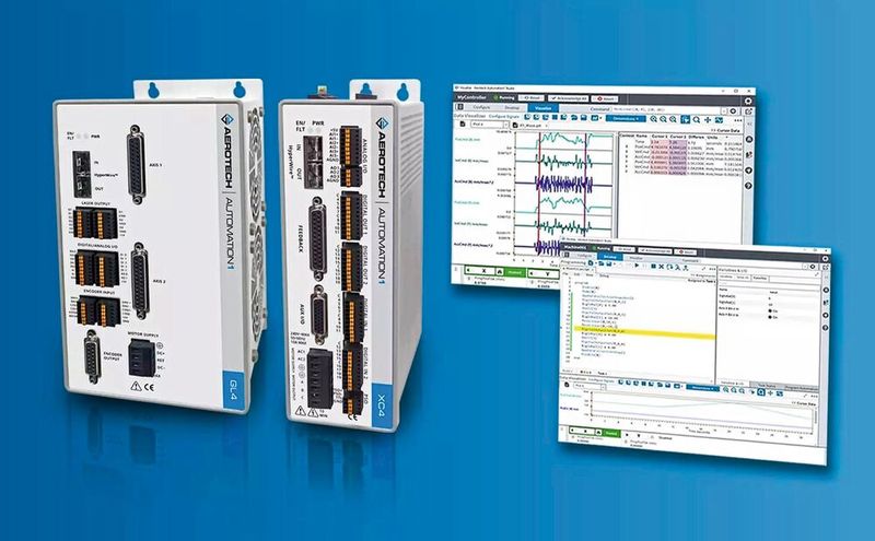 Leistung trifft auf Benutzerfreundlichkeit: Die Steuerungsplattform Automation1 ermöglicht die direkte Ansteuerung von Servo- und Schrittmotoren, Galvo-Scan-Köpfen, piezoelektrischen Aktoren und verschiedenen anderen Geräten. Die einzelnen Achsen sind über den HyperWire-Bus verbunden, den leistungsfähigsten Kommunikationsbus der Motion-Control-Branche. (Bild: Aerotech)