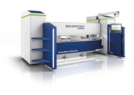 Also on display at the booth: the Powerbend Industrial for swivel bending thicker sheets of metal.(Image: Schröder Group)