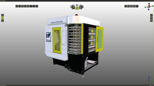 (Häberle-Fräsmaschine visualisiert in Fastsuite E2. Bildquelle: Cenit)