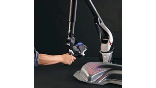 The RS6 laser scanner provides 3D scanner technology for portable measuring arms, and in combination with the Absolute Arm 7-Axis delivers all-round portable measurement. (HexagonMI)