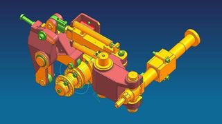 Mit der Illustrationslösung Arbortext IsoDraw von PTC  ... können 3D CAD Daten für die Technische Dokumentation mit großer Zeitersparnis weiterverwendet werden. Im Bild: Die GRM 80 Stanz-Biegemaschine, für die allein im Basismodell 600 – 800 Einzelteile dokumentiert werden müssen.   Bilder: Otto Bihler Maschinenfabrik (Archiv: Vogel Business Media)