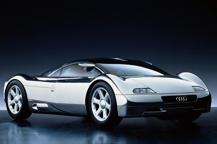 Der Audi Avus quattro war ein 1991 auf der Tokyo Motor Show vorgestelltes Konzeptfahrzeug im Design eines Supercars. (Foto: Audi)