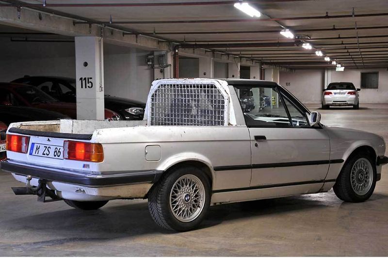 Ein alter Pickup aus dem Jahr 1988 auf Basis des BMW 320i. (Archiv: Vogel Business Media)