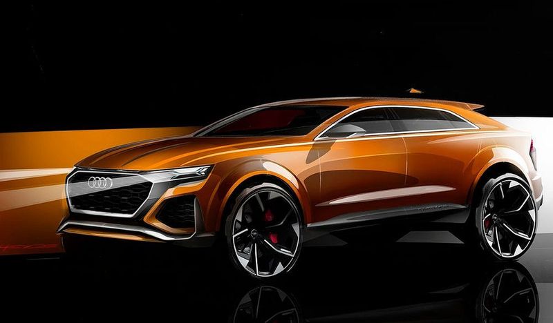 Audi Q8 sport concept: Audi Q8 sport concept, den Audi auf der Google I/O präsentiert, hat Android bereits an Bord. Die neuen Funktionen, darunter der Streaming-Dienst Spotify, Google Play Music und der Google Assistant, laufen im großen MMI-Touch-Display mittig im Dashboard. Zusätzlich sind Informationen im Audi virtual cockpit direkt im Blickfeld des Fahrers sichtbar.  (AUDI AG)