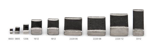 Bild 8: Die WE-MPSB-Familie umfasst Bauteile in den Baugrößen 0603 bis 3312.(Bild:  Würth Elektronik eiSos)