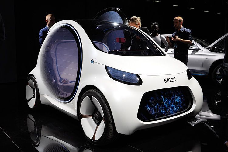 Mit dem Vision EQ Fortwo wirft Smart einen Blick in die Carsharing-Zukunft. (Schreiner / »kfz-betrieb«)