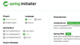 Erforderliche Abhängigkeiten zum Erstellen des Config-Servers. (Bild: Dr. Koller / Spring.io)