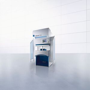 Bei Biegemaschinen der Trubend-Serie 7000 setzt Trumpf an der Y- Achse, also beim Druckbalken, einen servoelektrischen Antrieb ein. (Bild:  Trumpf)