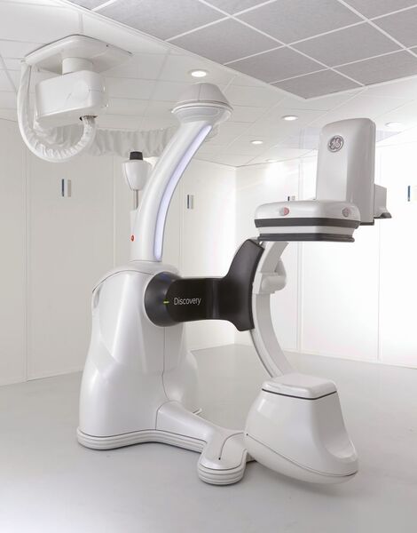 Discovery IGS 730 ist ein Roboter für minimalinvasive Operationen. Das angiografische System liefert extrem hochauflösende Bilder. (BA Systèmes)