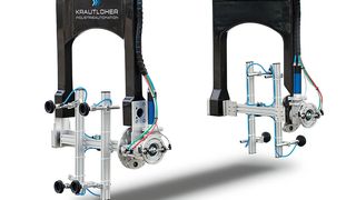 Bild 1: Greifersystem mit einem Rahmen aus kohlenstofffaserverstärktem Kunststoff ist um die Hälfte leichter als Systeme mit Aluminiumprofilen.  (Bild: Krautloher)
