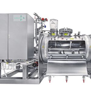 Pflugschar-Mischer mit 600 bis 3.000 l Nominalvolumen haben sich bei bei der Herstellung von veterinärmedizinischen Kautabletten vielfach bewährt.(Bild:  Gebr. Lödige Maschinenbau GmbH)