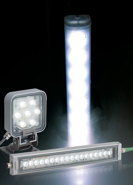 Leuchtstark, sparsam und robust – die Hochleistungs-LED-Lampen fu¨r den industriellen Einsatz. (Bild: Patlite)