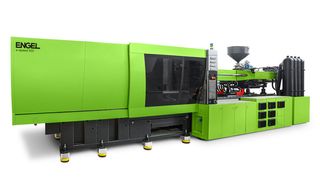 Das ist Engels Hingucker zur diesjährigen Fakuma. Die Spritzgießmaschine e-speed 420 mit 4200 Kilonewton Schließkraft. Sie wird demonstrieren, wie extremes Dünnwand-Spritzgießen im Etagenwerkzeug geht. Der Engel-Fokus liegt diesmal klar auf dem Verpackungsbereich. (Engel)