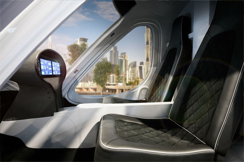 Das Cockpit ist bewusst einfach gehalten, zahlreiche Assistenzsysteme unterstützen den Piloten, sodass laut Unternehmensangaben jeder hinter dem Steuer sitzen kann. (Volocopter)