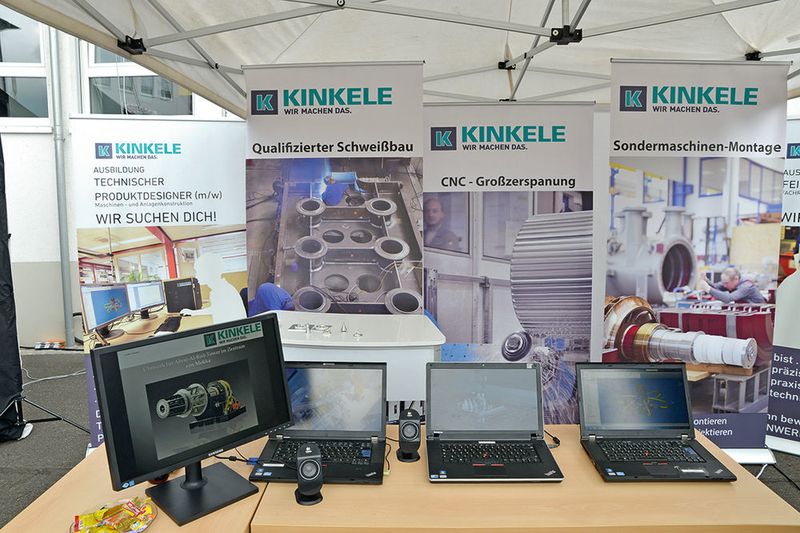 Beim Vogel-Sommerfest zum 125-jährigen Jubiläum zeigte auch Maschinenbauer Kinkele aus Ochsenfurt bei Würzburg einen Ausschnitt der Fachthemen des Medienhauses.  (Vogel Business Media)