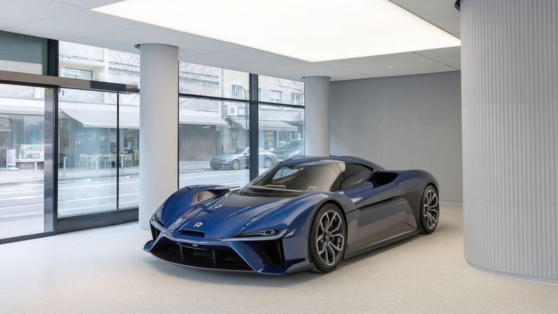 ...zeigt Nio derzeit auch den Elektro-Supersportler EP9. (Bild: Nio)