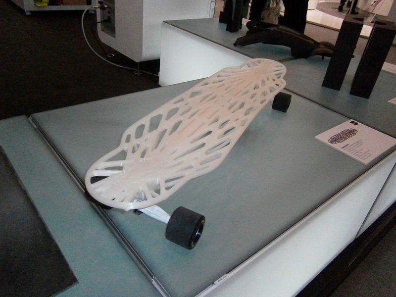Warum kaufen, wenn man sich sein Skateboard auch drucken kann? Hier die Variante von GFK. (Peter Königsreuther)