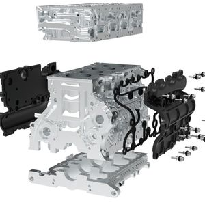 Komponenten des Verbrennungsmotors wurden mittels Laserschmelzverfahren hergestellt.