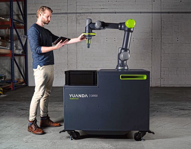 Kategorie Machines & Engineering: Ebenfalls ausgezeichnet wurde der kollaborative Roboter Yuanda. Der Hersteller Yuanda Robotics will damit eine kollaborative Automatisierungslösung in unterschiedlichsten Umgebungen bieten, die auch für kleine Betriebe wirtschaftlich ist.  (Yuanda Robotics GmbH)