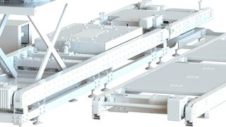 Das modulare Montage- und Transportsystem TSS lässt sich mit neuen Komponenten zu einem innovativen innerbetrieblichen Logistiksystem erweitern. (Bild: Knoll)