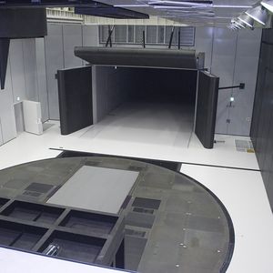 Plenum eines aero-akustischen Windkanals, ausgestattet mit BKA-Technologie.