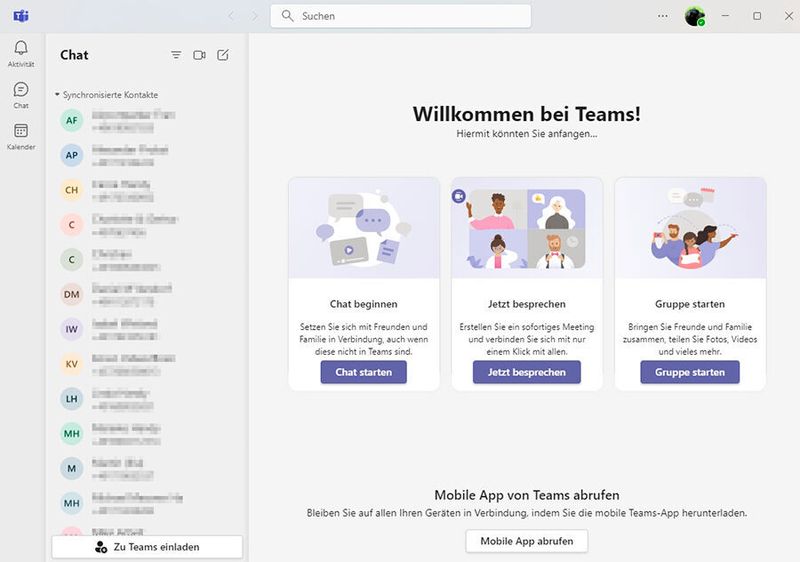 Windows 11 bringt einen eigenen Client für Microsoft Teams mit. (Joos)