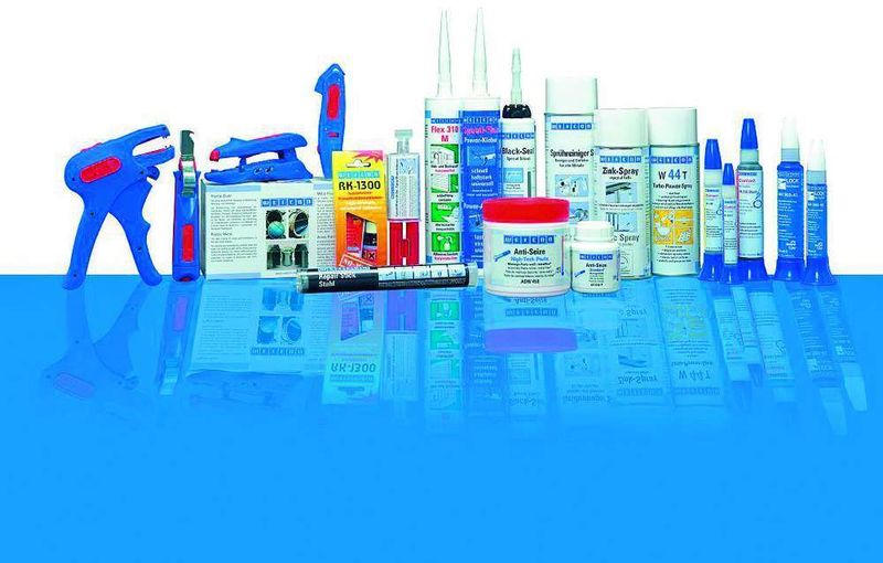 Die Weicon-Produktpalette reicht von Klebstoff-Systemen über Abmantelungswerkzeuge bis hin zu Hochleistungs-Montagepasten und Flüssig-Wirkstoffen. (Archiv: Vogel Business Media)