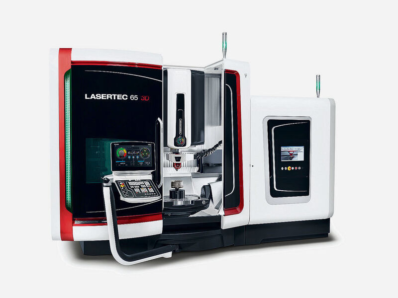 Die Lasertec 65 3D ist bereits die zweite Hybridmaschine im Angebot von DMG Mori. Die Maschine eignet sich unter anderem für die hybride Komplettherstellung von Bauteilen. (Bild: DMG Mori)