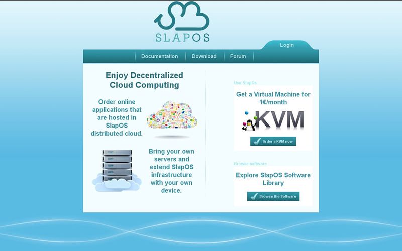 SlapOS bietet den Aufbau und Betrieb von dezentralem Cloud Computing, bei dem ein Cloud-Dienst die Anwendungen und Daten eines anderen Cloud-Dienstes redundant vorhalten kann. (Screenshot: www.slapos.org)
