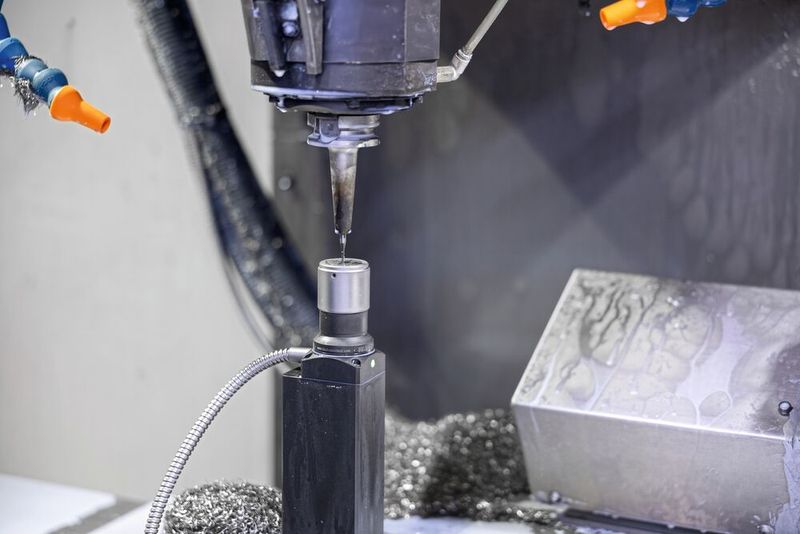 Die Blum-Werkzeugtaster Z-Nano ermöglichen bei Getsch+Hiller eine blitzschnelle Werkzeuglängenmessung und Bruchkontrolle. (Bild: Blum-Novotest)