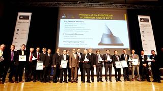 Im Rahmen der Weltmesse ALUMINIUM in Essen wurde der Branchenpreis am 14. September  für kreative Lösungen vergeben.  (Bild: Reed Exhibitions)