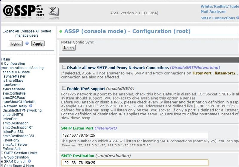 Abbildung 8: Mit dem kostenlosen Anti-Spam-SMTP-Proxy lässt sich ein effizienter Spamschutz für Exchange und andere E-Mail-Server aufbauen. (Bild: Joos)