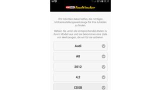 Per Dropdown-Menü wählt der Anwender den genauen Motortyp aus. (Bild: Holz / »kfz-betrieb«)