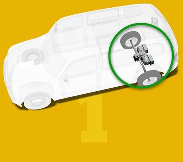 Die Räder des Metrocab werden von jeweils einem bürstenlosen Elektromotoren angetrieben (Bild: Frazer-Nash)