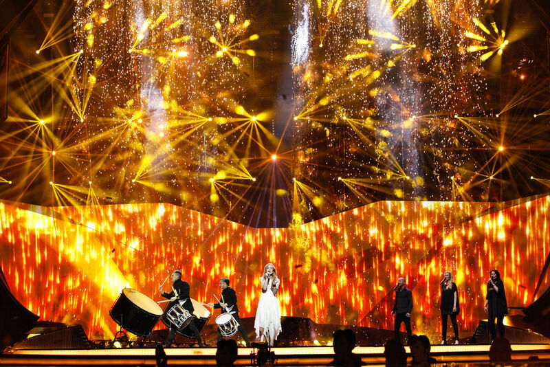 Insgesamt stehen 350 Quadratmeter Projektionsfläche zur Verfügung (Eurovision Song Contest)