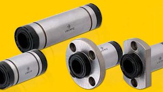 Langlebige, wartungsarme MX-Kugelbuchsen sind als Einzel- oder Doppellager sowie mit verschiedenen Flanschausführungen und -formen lieferbar. Bild: Misumi (Archiv: Vogel Business Media)